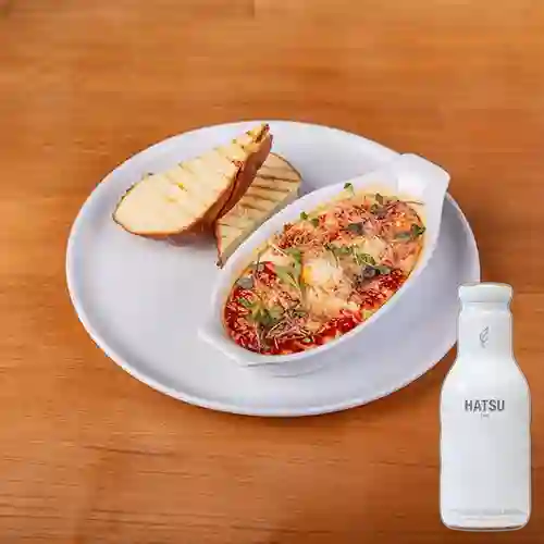 Combo Lasaña y Pan + Hatsu Blanco 400 ml