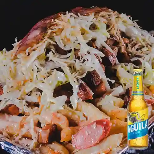 Combo Salchipapa Costeña Super Suiza + Aguila Light 350ml