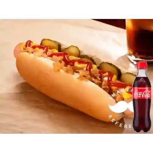 Combo Perro Sencillo + Coca-Cola Sabor Original 400 ml