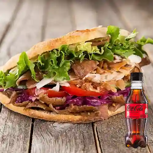 Sanduche Kebab Carne Sencillo +Cocacola S/az 250ML