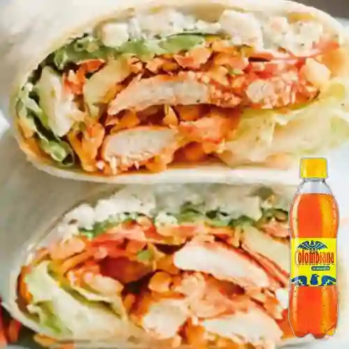 Combo Burrito Pollo Clásico + Colombiana 250 ml