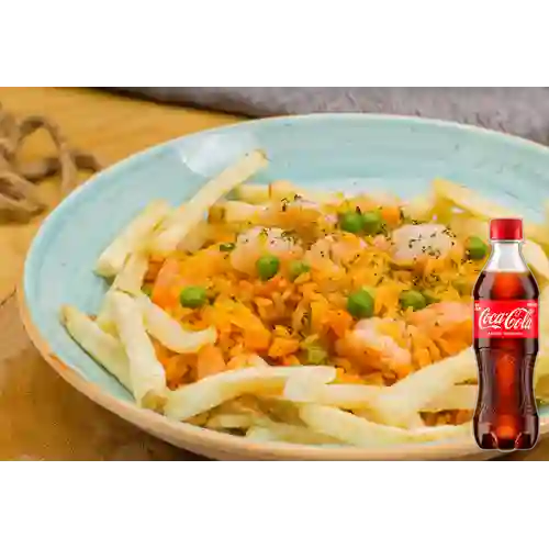 Combo Arroz con Camarones + Coca Cola Original 400 ml