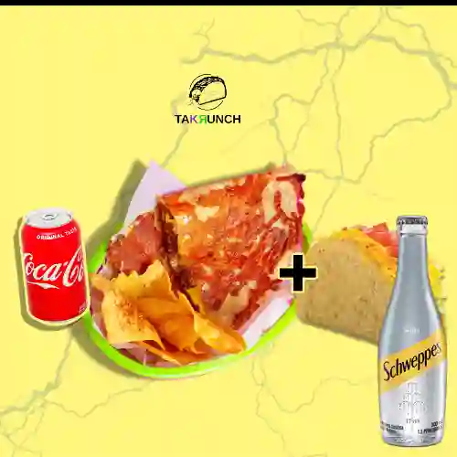 Combo Quesakrunch + Taco Gaseosa + Schweppes Soda 300ml