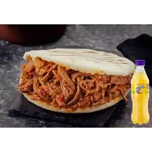 Combo Arepa de Desmechada + Quatro Original 400ML