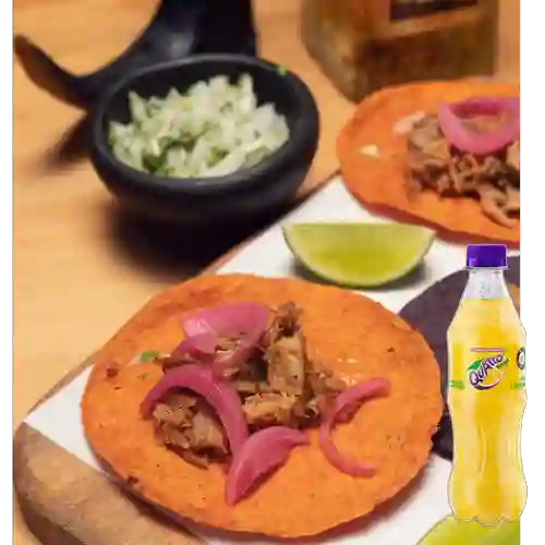 Combo Taco Cochinita Pibil + Quatro Original 400ML