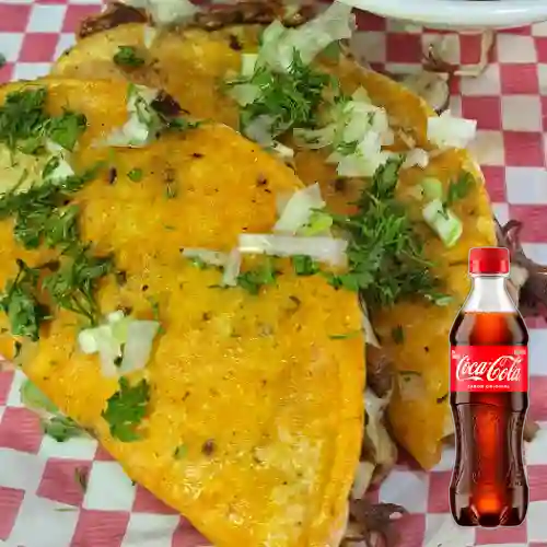 Combo Tacos de Birria + Coca Cola Original 400 ml