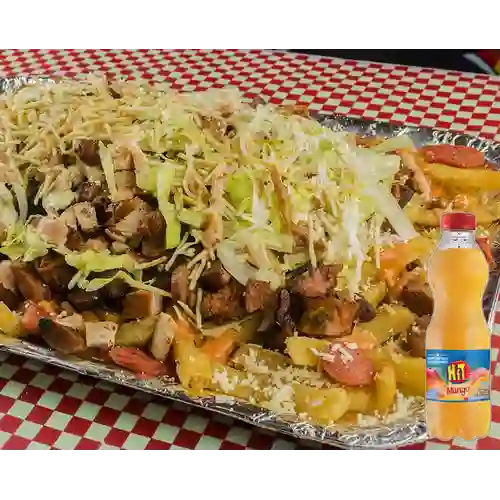 Combo Salchipapa Mini Mixta Turbo + Hit Mango 500 ml