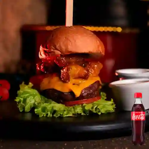 Hamburguesa Mermelada Tocineta +CocaCola Org 400ml