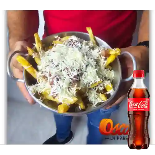 Combo Salchipapa Nissan + Coca Cola Original 400 ml