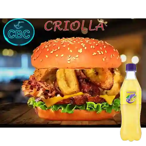 Combo Hamburguesa Criolla + Quatro 400 ml