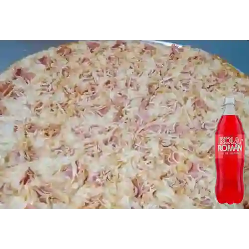 Combo Pizza de Pollo&Jamón Médium +Kola Roman 1.5 Lt
