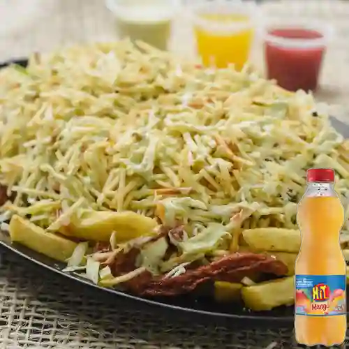 Combo Salchipapa Sencilla + Hit Mango 500 ml