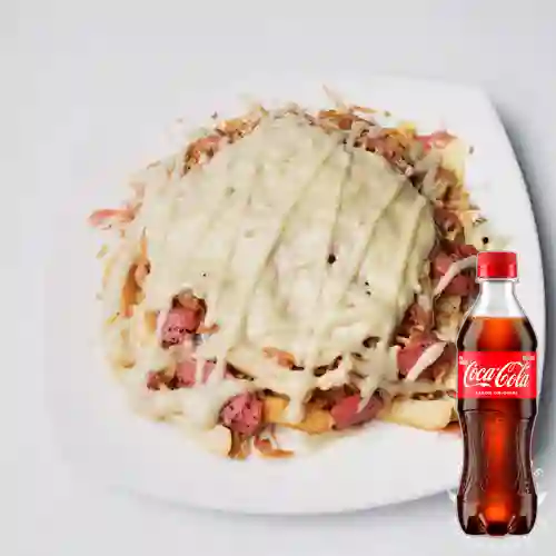 Combo Salchipapa Suiza +Cocacola Orig 400ml