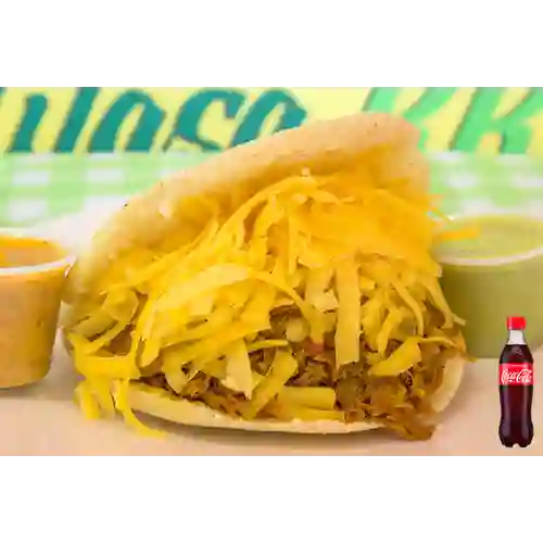 Combo Arepa Peluda + Coca-Cola Sabor Original 400 ml