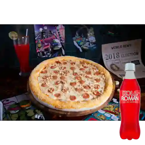 Pollo Chorizo c/ Borde de Queso +Kola Roman 350ml
