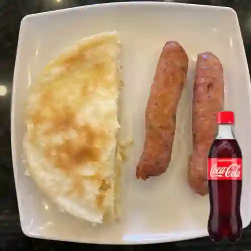 Combo Arepa con Chorizo + Coca Cola 500 ml