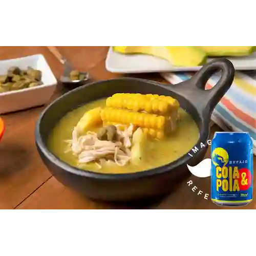 Combo Ajiaco con Pollo RF + Cola & Pola 330 ml