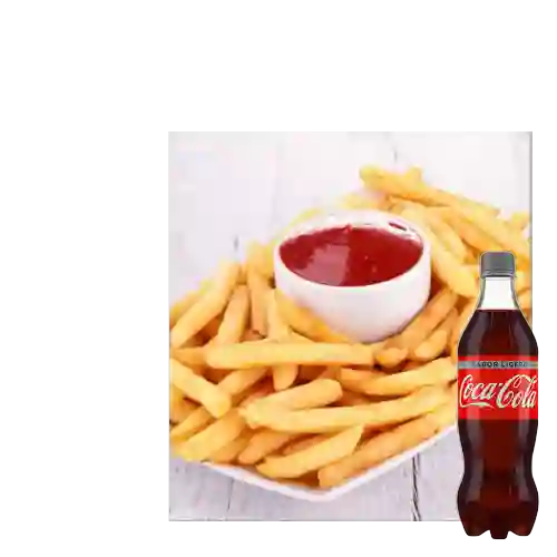 Combo Papas a la Francesa +Cocacola Light 400ml