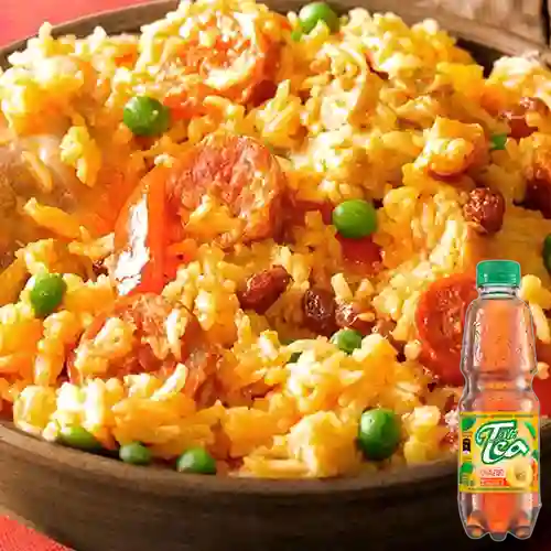 Combo Arroz con Pollo + Mr Tea Durazno 400 ml