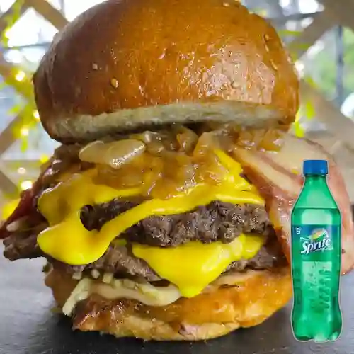 Combo Doble Burger + Gaseosa 400Ml