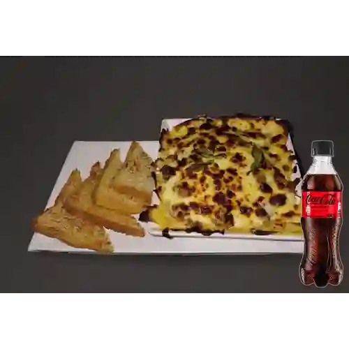 Combo Lasaña + Coca Cola Sin Azúcar 400 ml