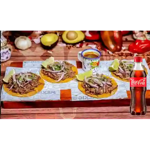 Combo Taco Birria + Coca Cola Original 400 ml