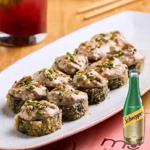 Sushi Trufado Al Horno X10 +Schweppes Ginger Ale 300ml