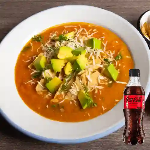 Combo Sopa Mexicana + Coca Cola Sin Azúcar 400 ml