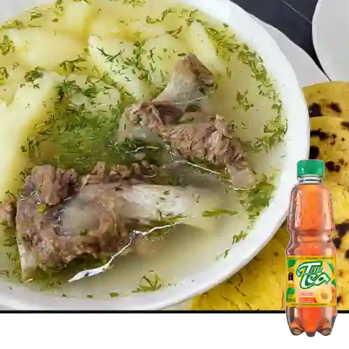 Combo Caldo de Costilla 32 Oz + Mr Tea Durazno 400 ml