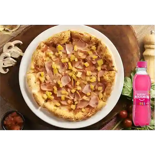 Combo Pizza Hawaiana + Manzana 250 ml