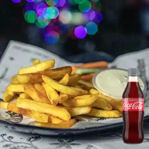 Combo Papa a la Francesa +Cocacola Light 250ml