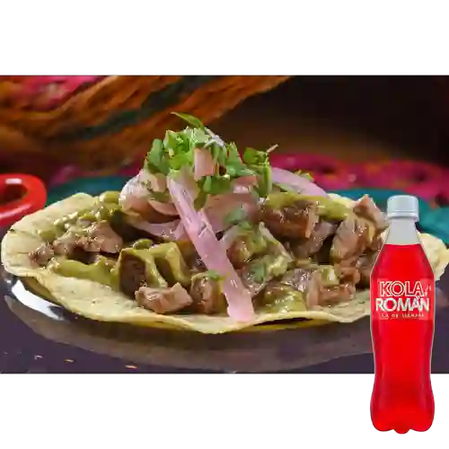 Combo Taco Lomo de Res X 3 + Kola Roman 500 ml
