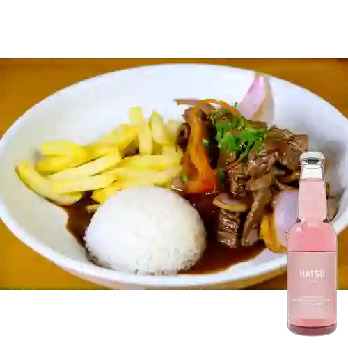 Combo Lomo Saltado +Hatsu Frambuesa&Rosas 300ml
