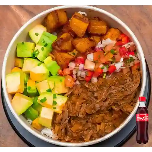Combo Poke Ropa Vieja Bowl +Cocacola Orig 400ml