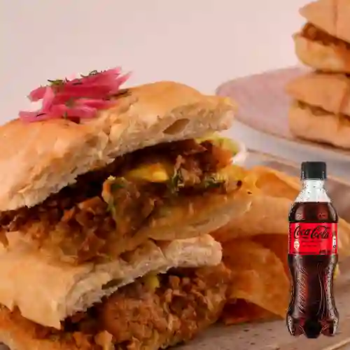 Combo Torta de Chicharron + Coca Cola Sin Azúcar 400 ml