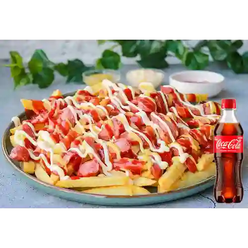 Combo Salchipapa Sencilla + Coca Cola Original 400 ml