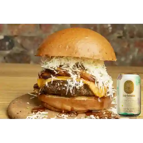 Combo Hamburguesa Bovinos Ripe + Club Col. Dorada 330ml