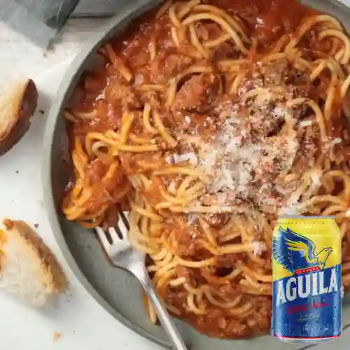 Combo Pasta Bolognesa + Aguila Orig Lta 330ml