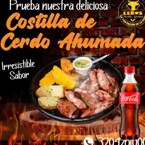 Costillas de Cerdo Ahumada 200 gr +Cocacola Org 400ml