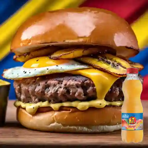 Combo Burger Colombiana + Jugo Hit Mango 500 ml