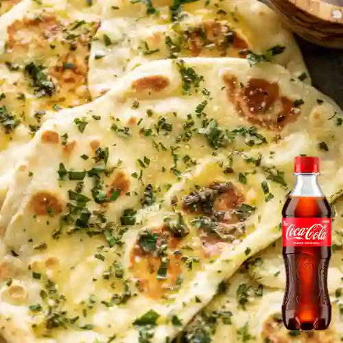 Combo Naan-garlic + Coca Cola Original 400 ml