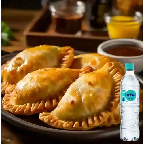 Combo Queso Champiñones + Brisa Sin Gas 600ML