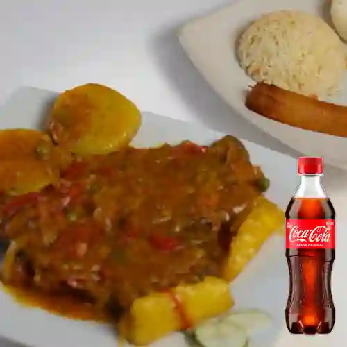 Combo Sobrebarriga a la Criolla +Cocacola Orig 400ml