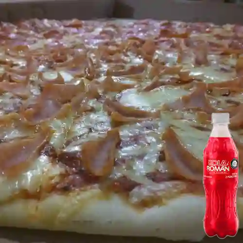 Combo Pizza Cheesy Jam + Kola Román Original 400ML