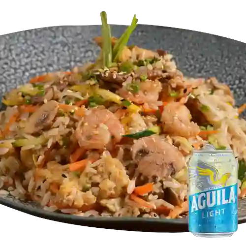 Combo Arroz Mandarin + Cerveza Aguila Light Lta 330ml