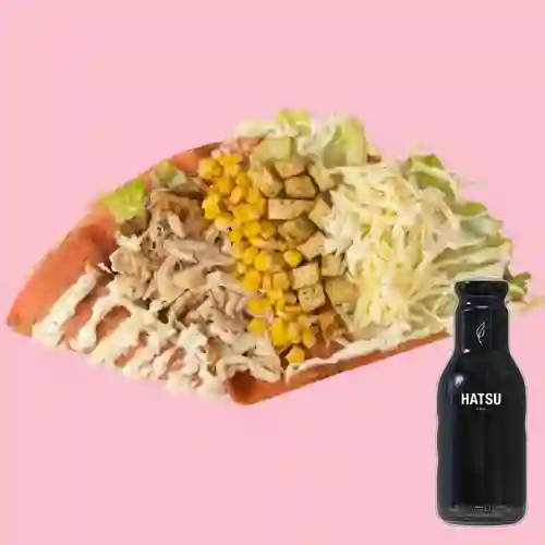 Combo Crepe de Pollo César + Hatsu Negro 400 ml