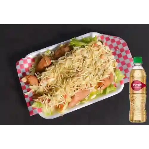 Combo Salchipapa + Agua Brisa Sabor a Manzana 600 ml