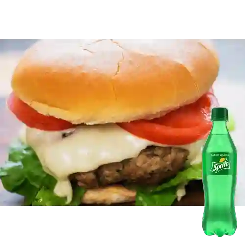 Combo Hamburguesa Al Paso Sencilla + Sprite Original 400Ml