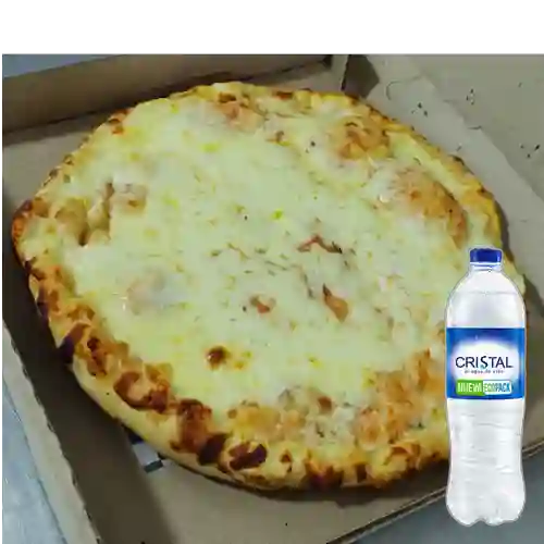 Pizza Súper Estofada Mediana Pollo +Cristal S/gas 600ml