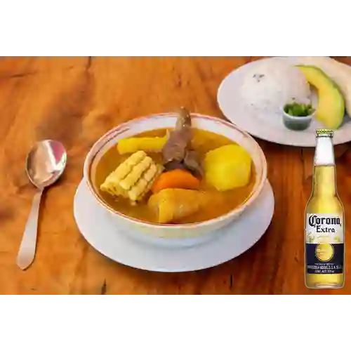 Combo Sancocho de Res + Cerveza Corona Bot. 355ml